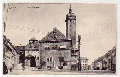 35845 Ak Weida marché avec hôtel de ville 1906