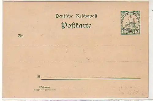 35800 entier Carte postale Allemand Afrique de l'Est 3 Pesa