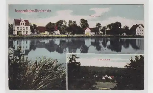 35799 Ak Langenleuba-Niederhain Teich et Waldhausen 1914
