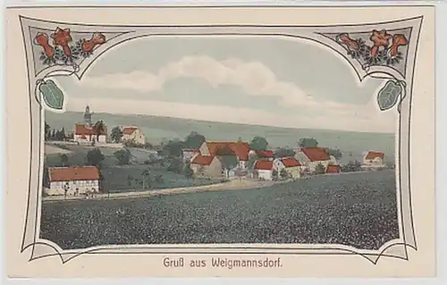 35773 Ak Gruß aus Weigmannsdorf Totalansicht um 1910