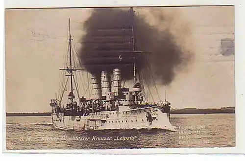 35772 Ak S.M. Petit croiseur protégé "Leipzig" 1915