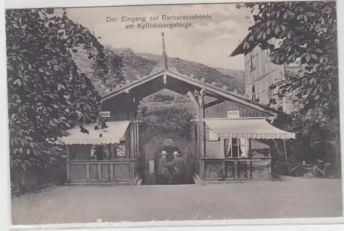 35757 Ak L'entrée de la grotte de Barbarossa sur les monts Kyffhausen 1913