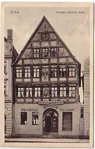 35755 Ak Zerbst Deutsche Schenke, Markt 1921