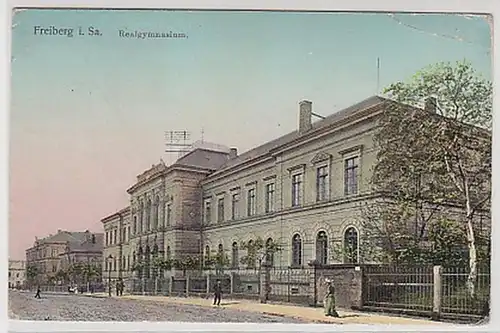 35740 Ak Freiberg in Sachsen Realgymnasium um 1911