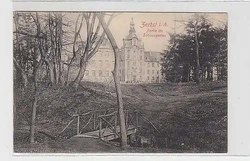 35719 Ak Zerbst in Anhalt Partie dans le fossé du château 1906