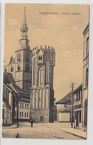 35708 Ak Tangermünde Kirche Eulentor um 1925