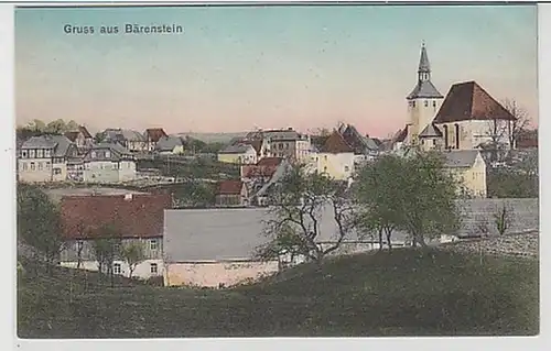 35657 Ak Gruß aus Bärenstein Totalansicht um 1910