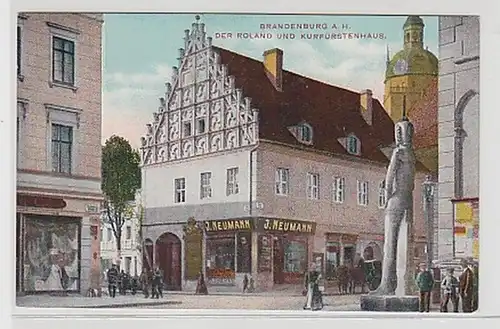 35651 Ak Brandenburg Roland und Kurfürstenhaus um 1910