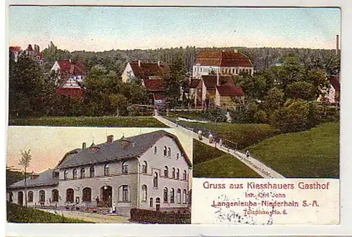 35640 Ak Gruß aus Langenleuba Niederhain Gasthof 1907