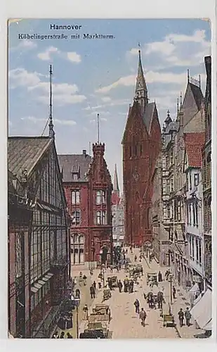35631 Ak Hannover Köbelingerstraße mit Marktturm 1913