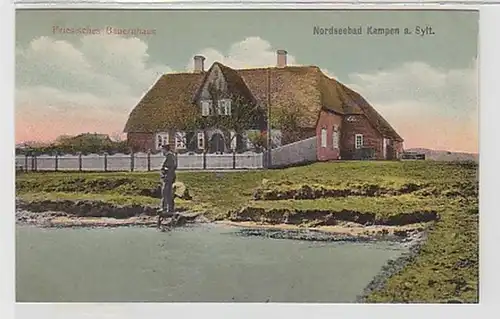 35614 Ak Mer du Nord Bain de Kampen sur Sylt ferme vers 1910