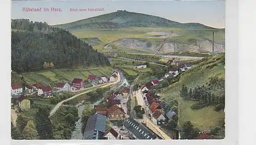 35592 Ak Rübeland en résine vue du haut-trèfle vers 1920