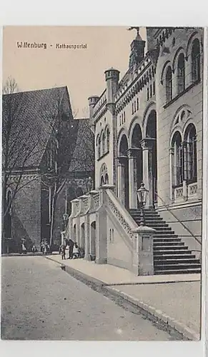 35584 Ak Wittenburg Rathausportal 1921