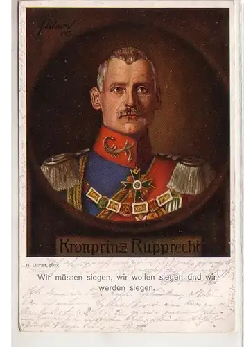 35570 Ak Kronprinz Rupprecht de Bavière 1ère Guerre mondiale 1915