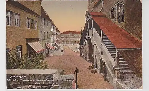35538 Ak Glasleben Markt m. Mairie Hôtel de ville, page de fronton 1934