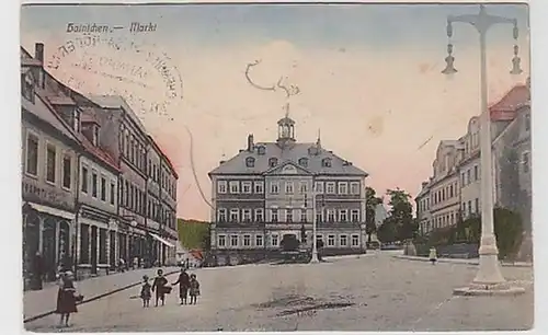 35536 Ak Hainichen Markt um 1920