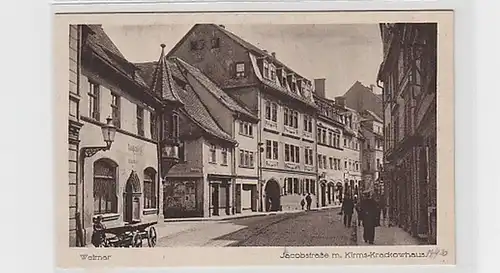 35529 Ak Weimar Jacobstraße avec la maison de Kirms Krackow 1920