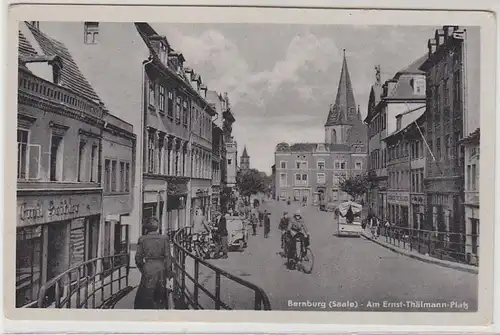 35517 Ak Bernburg Saale Ernst Thälmann Place vers 1954