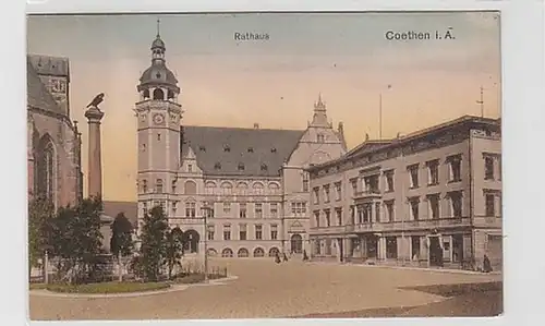 35516 Ak Cöthen in Anhalt Mairie Hôtel de ville 1908