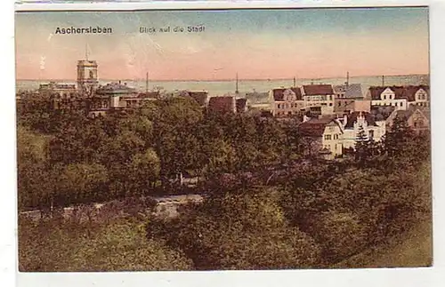 35484 Ak Aschersleben Blick auf die Stadt um 1920