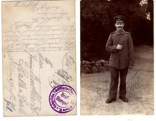35468 Feldpost Foto Ak Soldat 1. Weltkrieg 1915