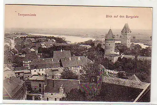 35466 Ak Tangermünde Blick auf den Burgplatz um 1910