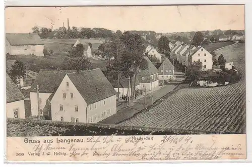 35465 Ak Gruß aus Langenau Niederdorf 1904
