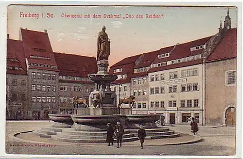 35447 Ak Freiberg Denkmal "Otto des Reichen" 1915