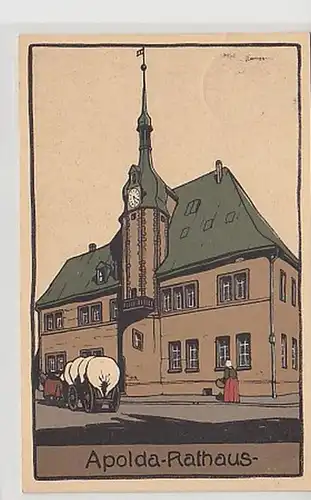 35446 Artiste Ak Apolda Hôtel de ville 1918