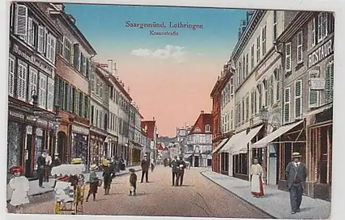 35443 Ak Saargemünd Lothringen Kreuzstraße 1918