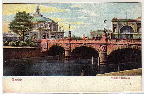 35412 Ak Berlin Moltke Brücke um 1900