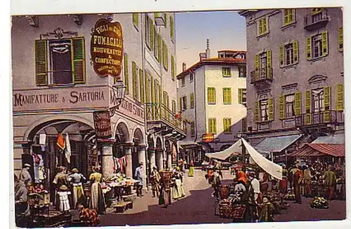 35396 Ak Une Rue a Lugano Suisse vers 1920