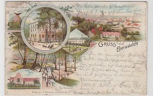 35392 Ak Lithographie Gruß aus Eberswalde 1897