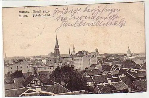 35389 Feldpost Ak Mitau Totalansicht 1917