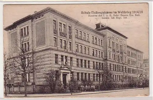 35380 Feldpost Ak Leipzig Schule Elsässerstrasse 1916