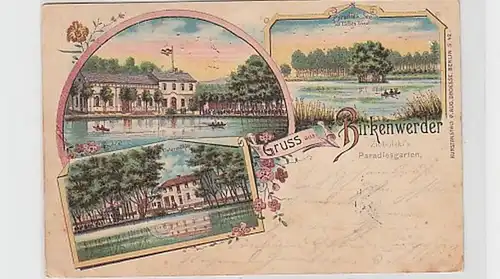 35373 Ak Lithographie Gruss de Birkenwerder 1901