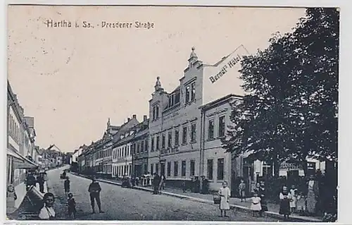 35363 Ak Hartha Dresdener Strasse Berndts Hotel 1928