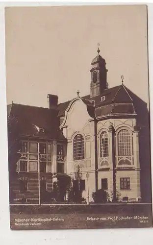 35353 Foto Ak München Martinspital Detail um 1910