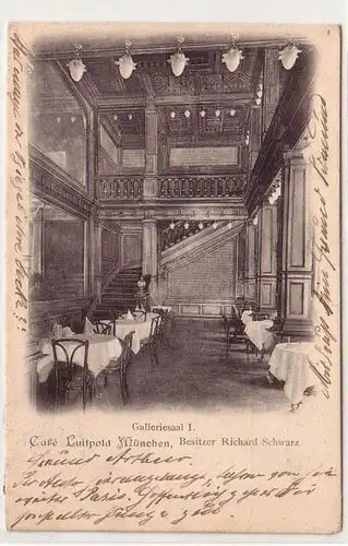 35261 Ak Munich Café Luitpold Galleriesaal I 1905