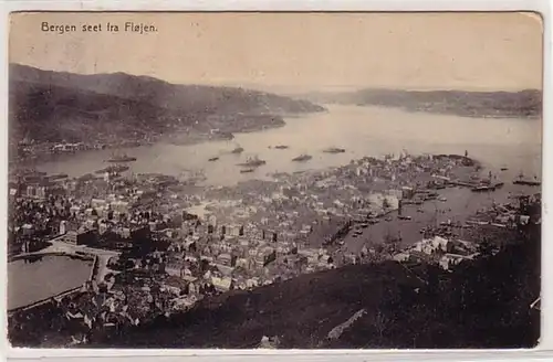 35259 Ak Bergen seet fra Fløjen Norwegen 1910