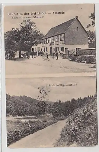 35247 Ak Annarode Gasthof et Dippelsbachtal 1922
