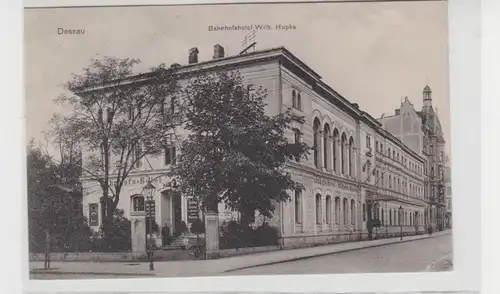 35233 Ak Dessau Hôtel de la gare Wilh. Hupka 1919