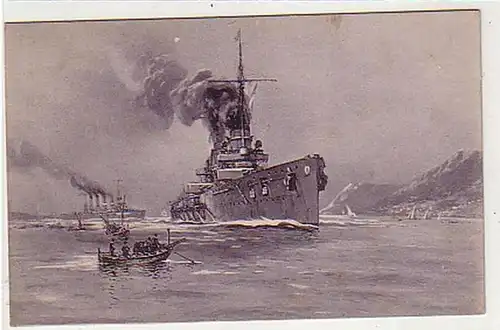 35226 Ak S.M. Cruisers blindés "Göben" et "Breslau" 1915