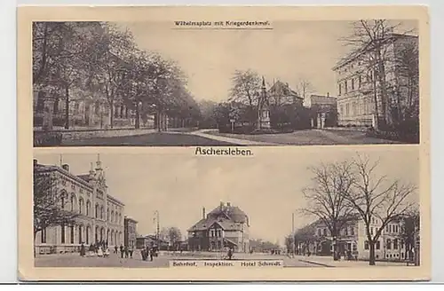 35218 Multi-image Ak Aschersleben Gare ferroviaire etc. 1914