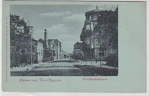 35181 Ak Salutation de Neuruppin Présidente route vers 1900