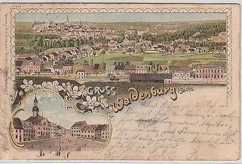 35171 Ak Lithographie Gruss aus Waldenburg 1898