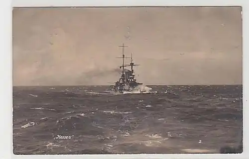 35101 Photo Ak navire de guerre allemand "Hessen" 1926