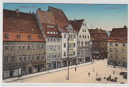 35076 Ak Freiberg in Sachsen Obermarkt um 1910