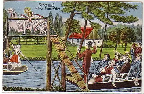 35053 Ak Spreewald drôle de randonnée chanteuse 1926