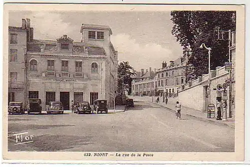 35042 Ak Niort Frankreich la rue de la Poste um 1930